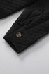 Lattice Texture Retro Flap Pocket Button Shacket